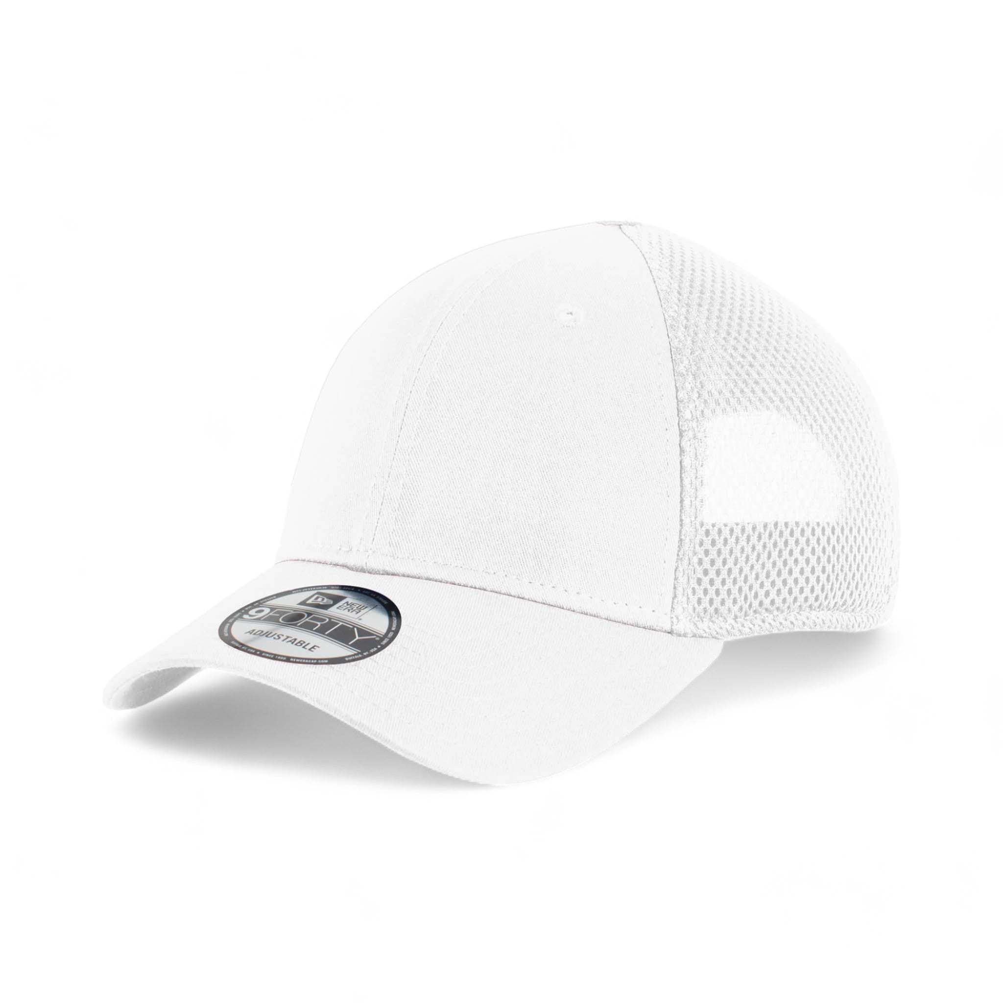 Side view of New Era NE204 custom hat in white and white