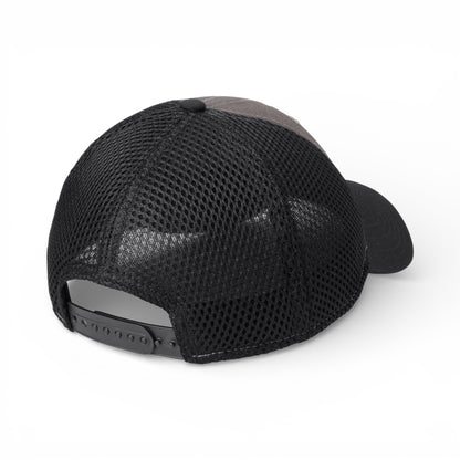 Back view of New Era NE204 custom hat in charcoal and black