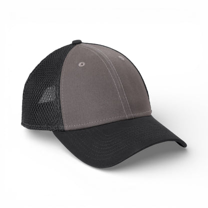 Right side view of New Era NE204 custom hat in charcoal and black