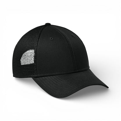 Right side view of New Era NE204 custom hat in flag black and  black
