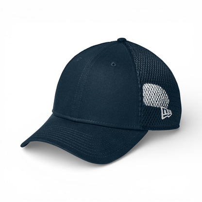 Left side view of New Era NE204 custom hat in flag deep navy