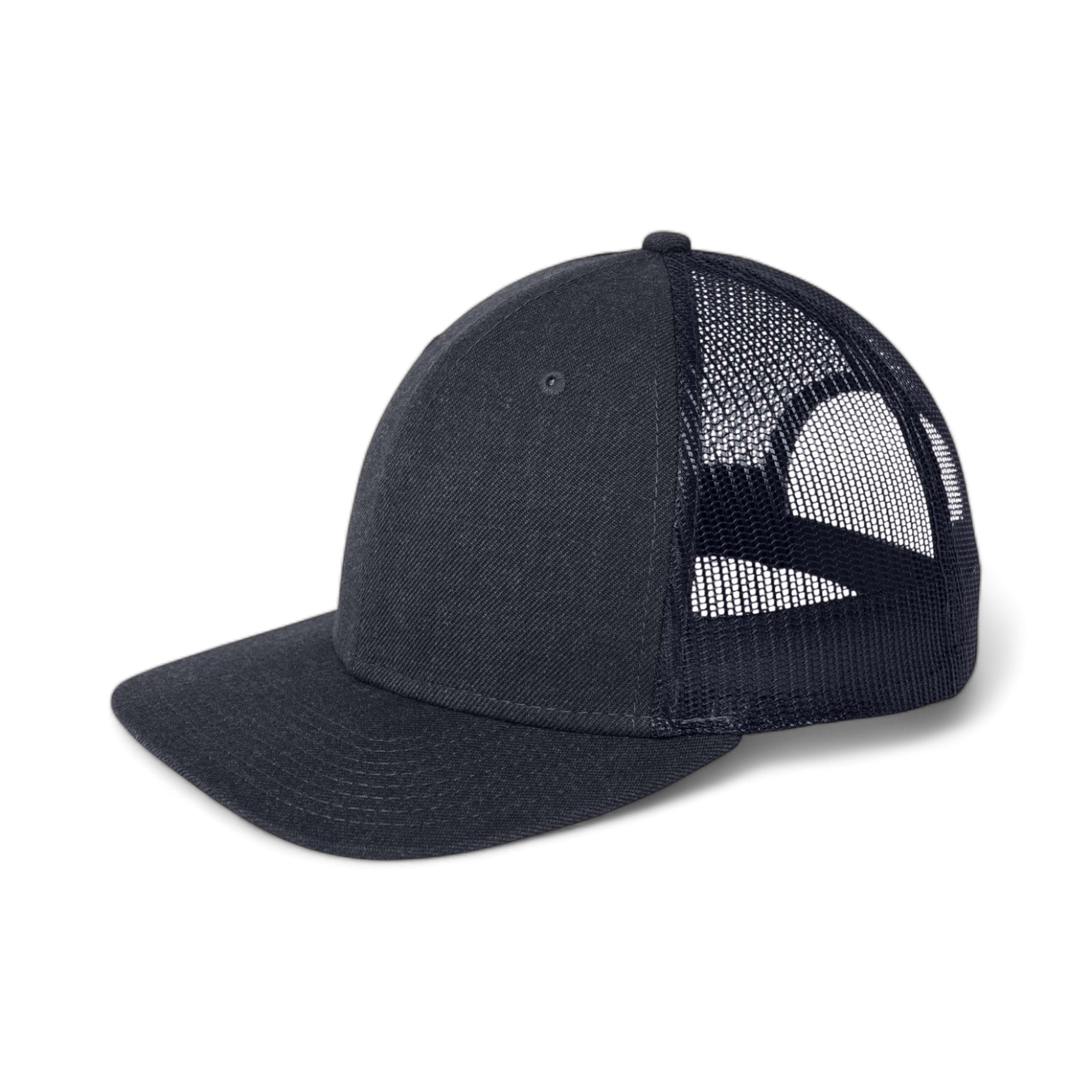 Side view of New Era NE207 custom hat in heather navy and navy
