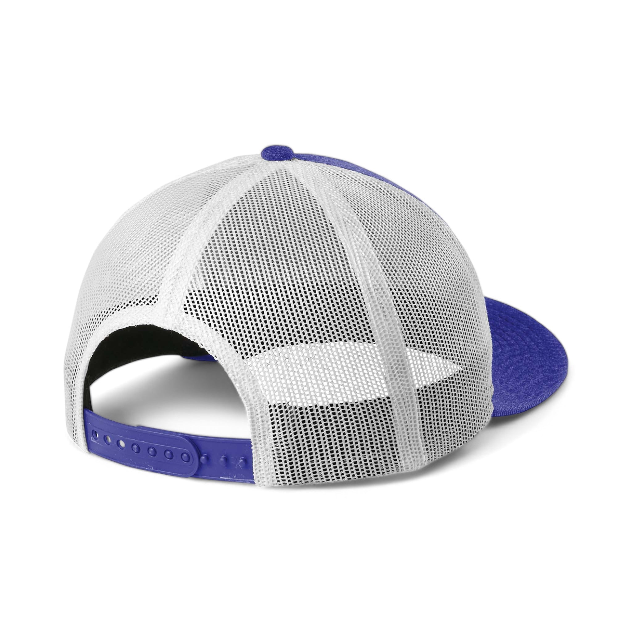 Back view of New Era NE207 custom hat in heather royal and white