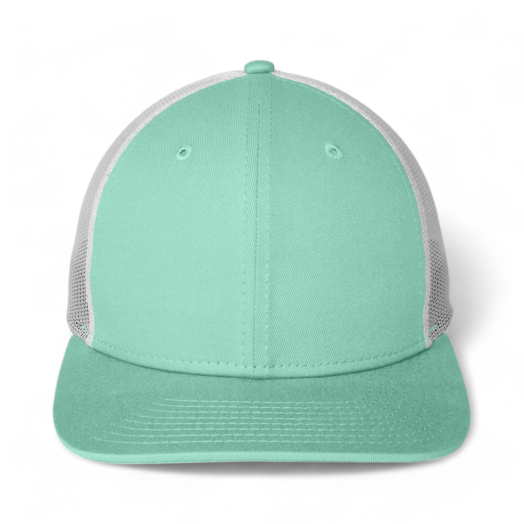 Front view of New Era NE207 custom hat in mint and white