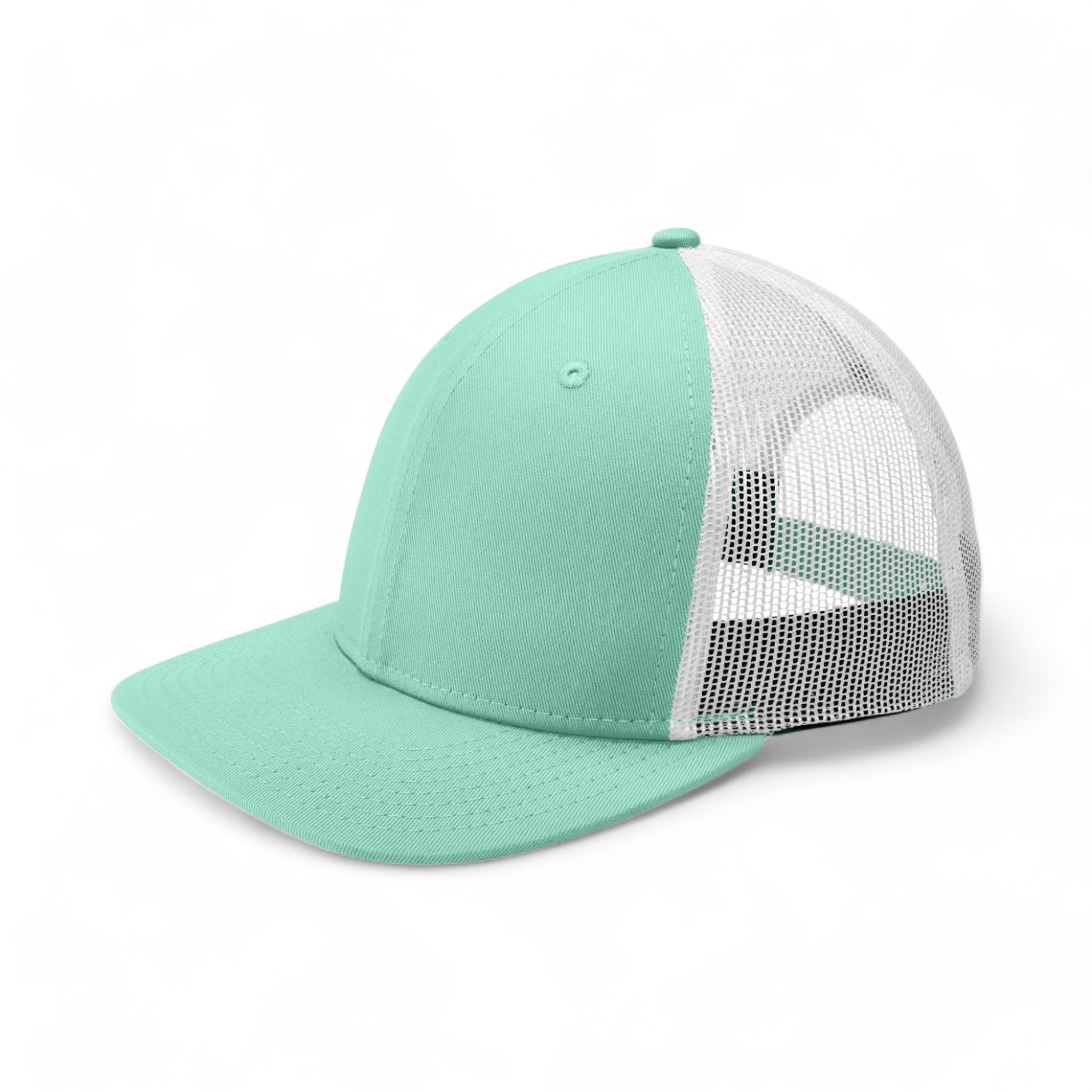 Side view of New Era NE207 custom hat in mint and white