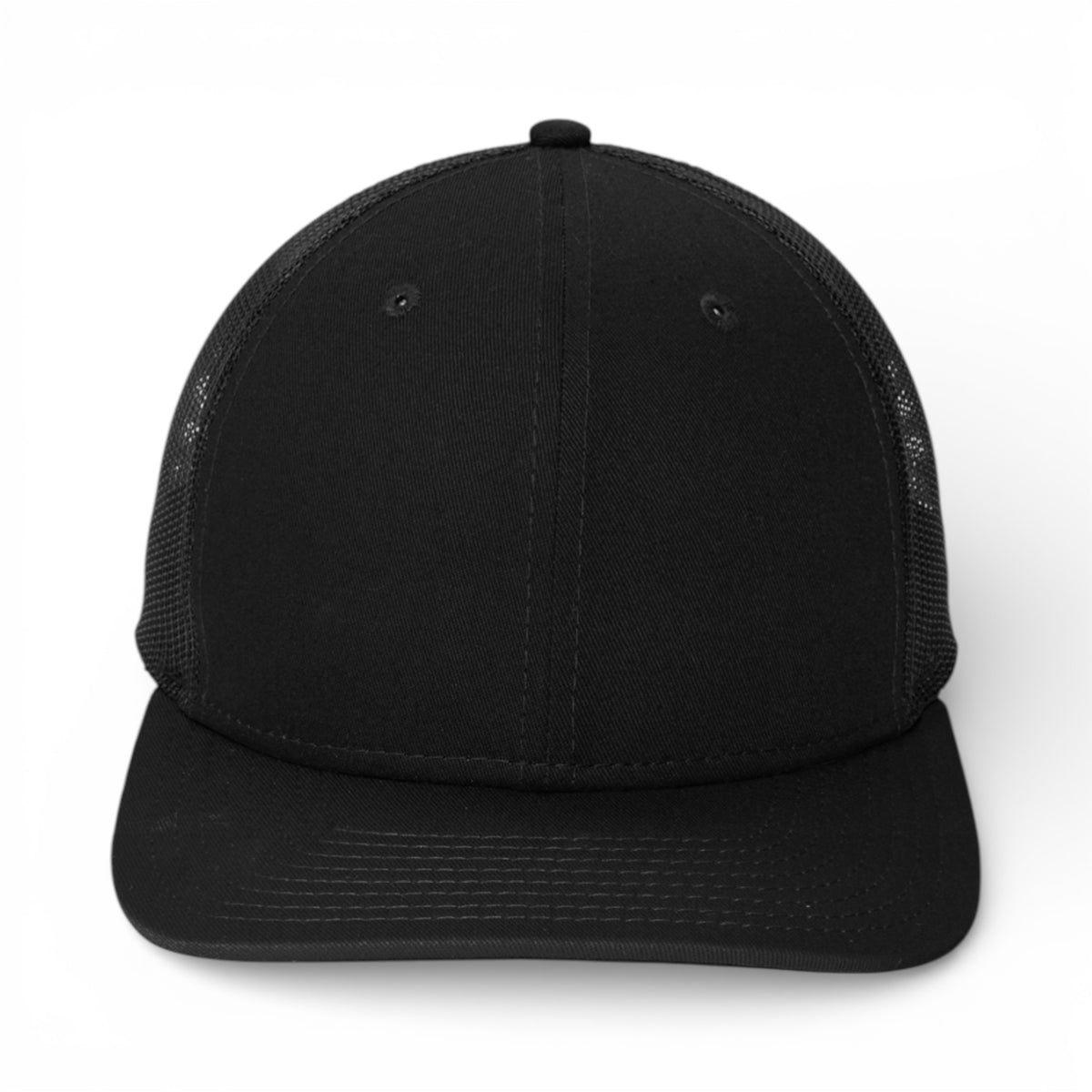Front view of New Era NE207 custom hat in black