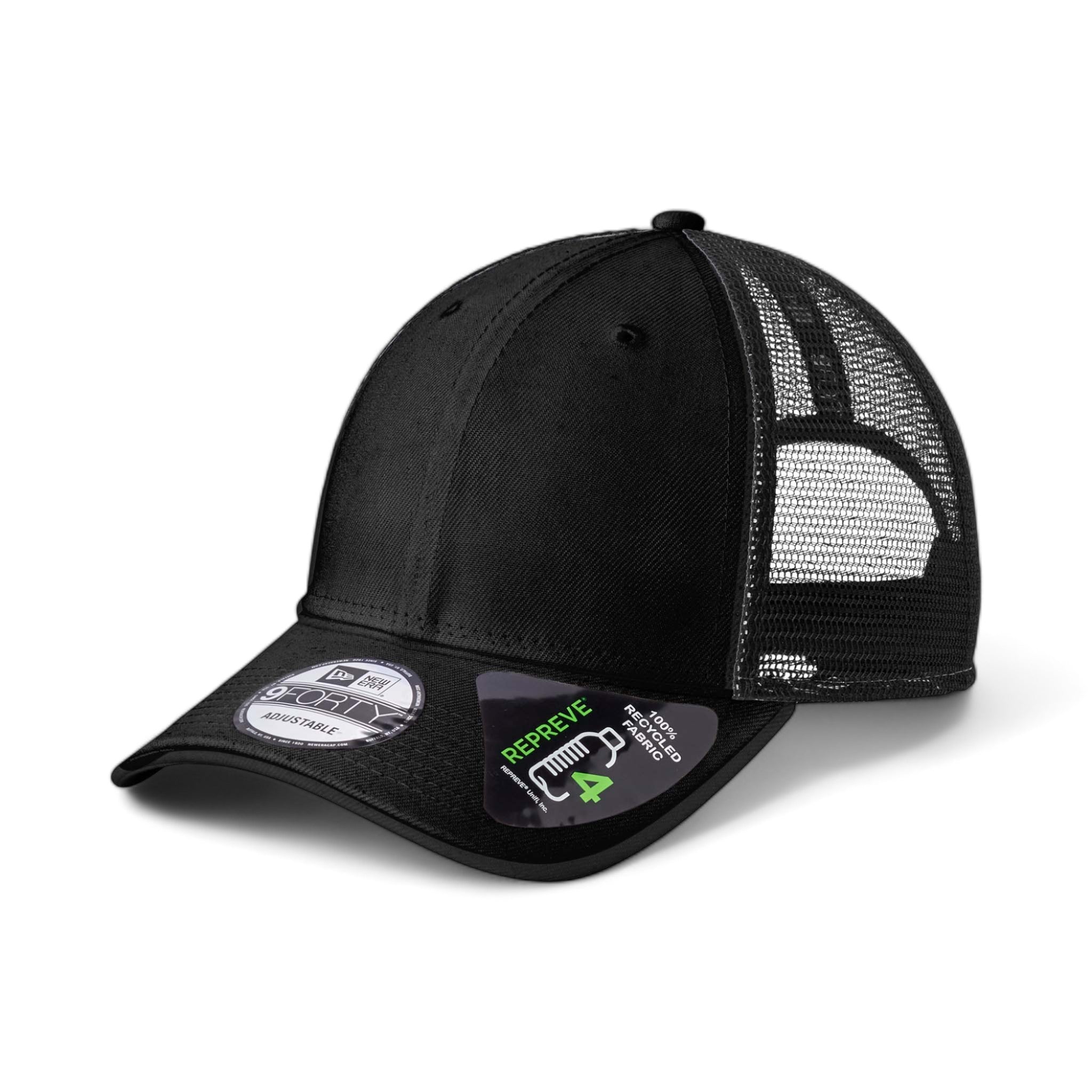 Side view of New Era NE208 custom hat in black