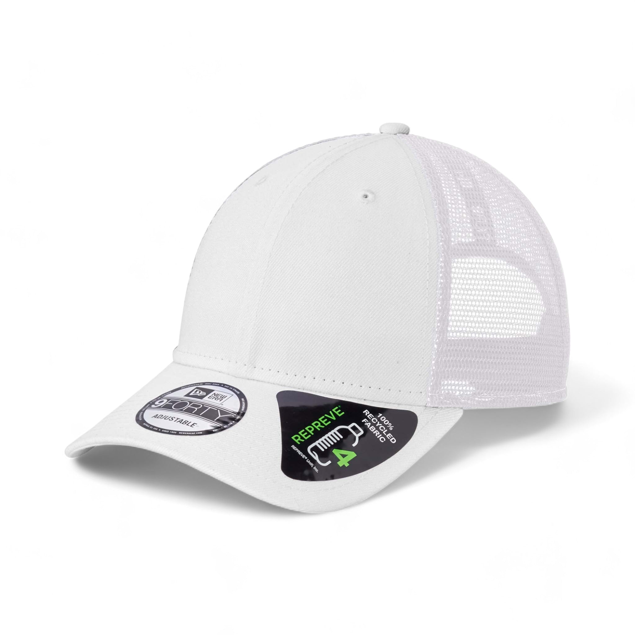 Side view of New Era NE208 custom hat in white