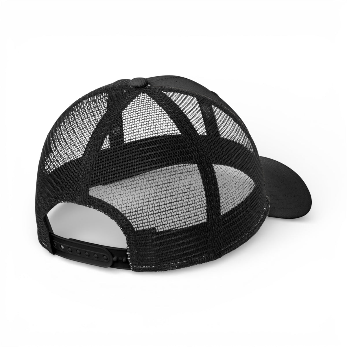 Back view of New Era NE208 custom hat in black