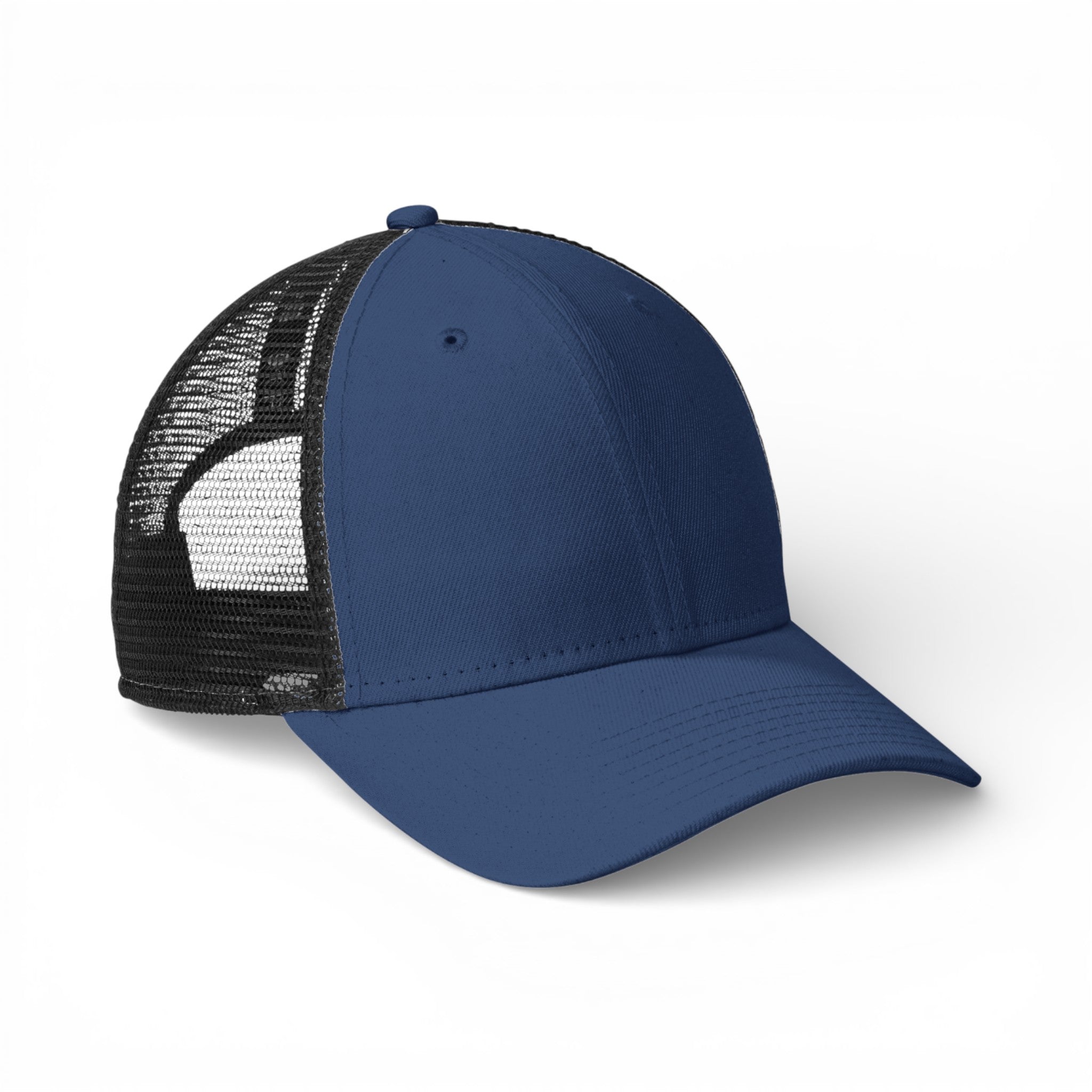 Right side view of New Era NE208 custom hat in deep navy