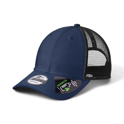 Side view of New Era NE208 custom hat in deep navy