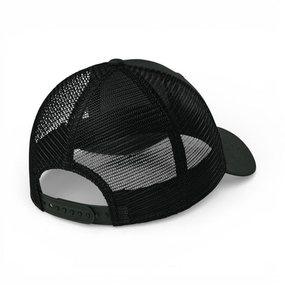 Back view of New Era NE208 custom hat in flag black