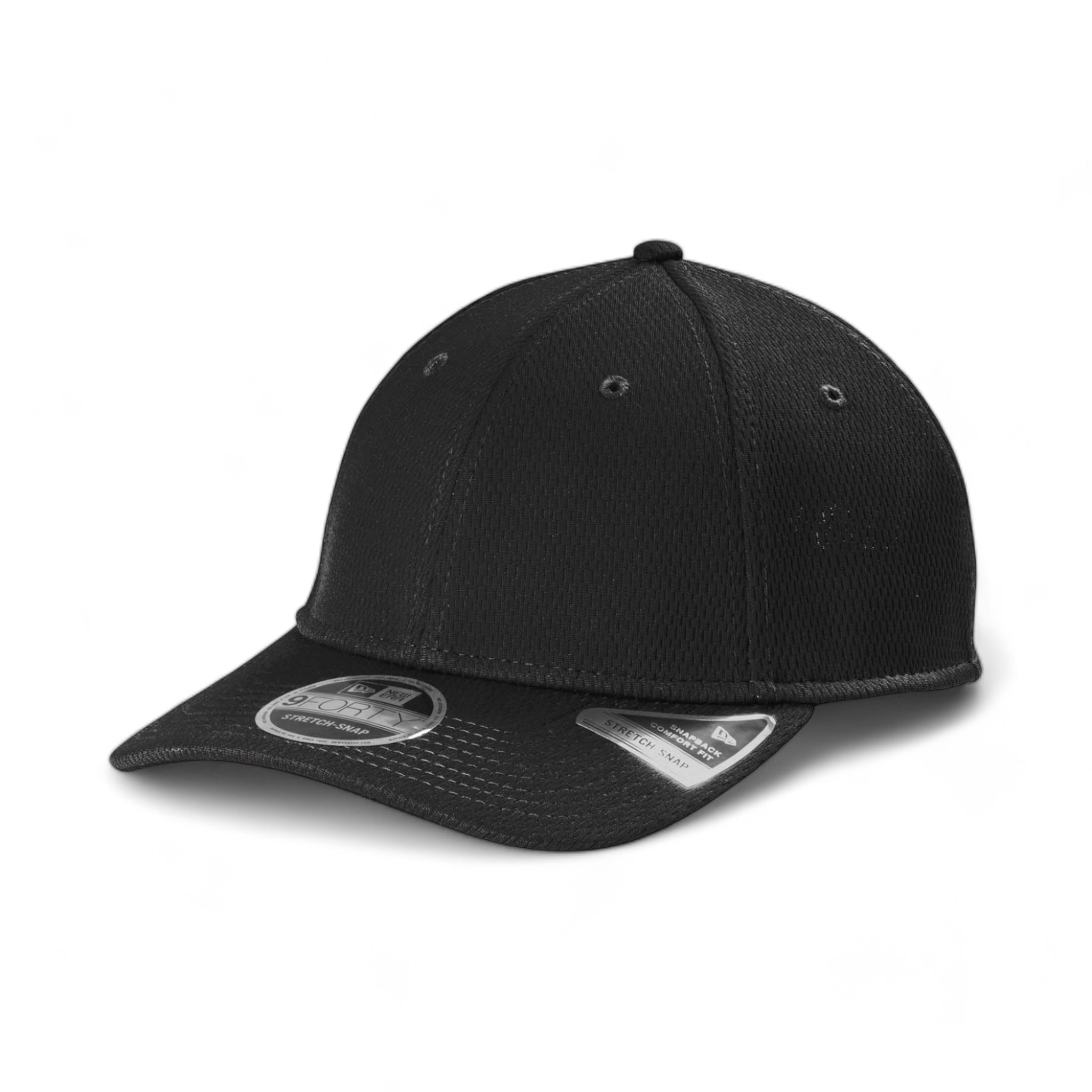 Side view of New Era NE209 custom hat in black