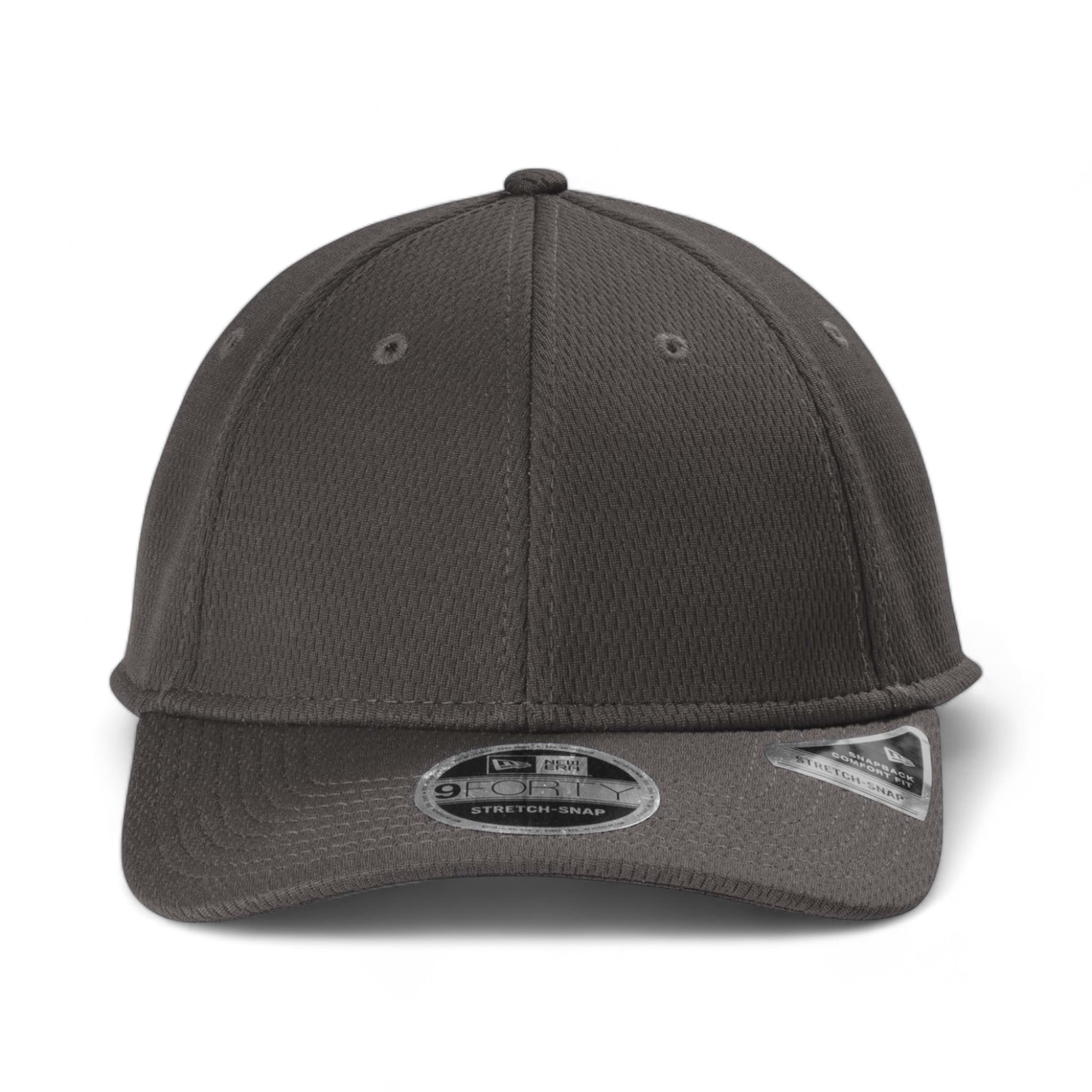 Front view of New Era NE209 custom hat in graphite