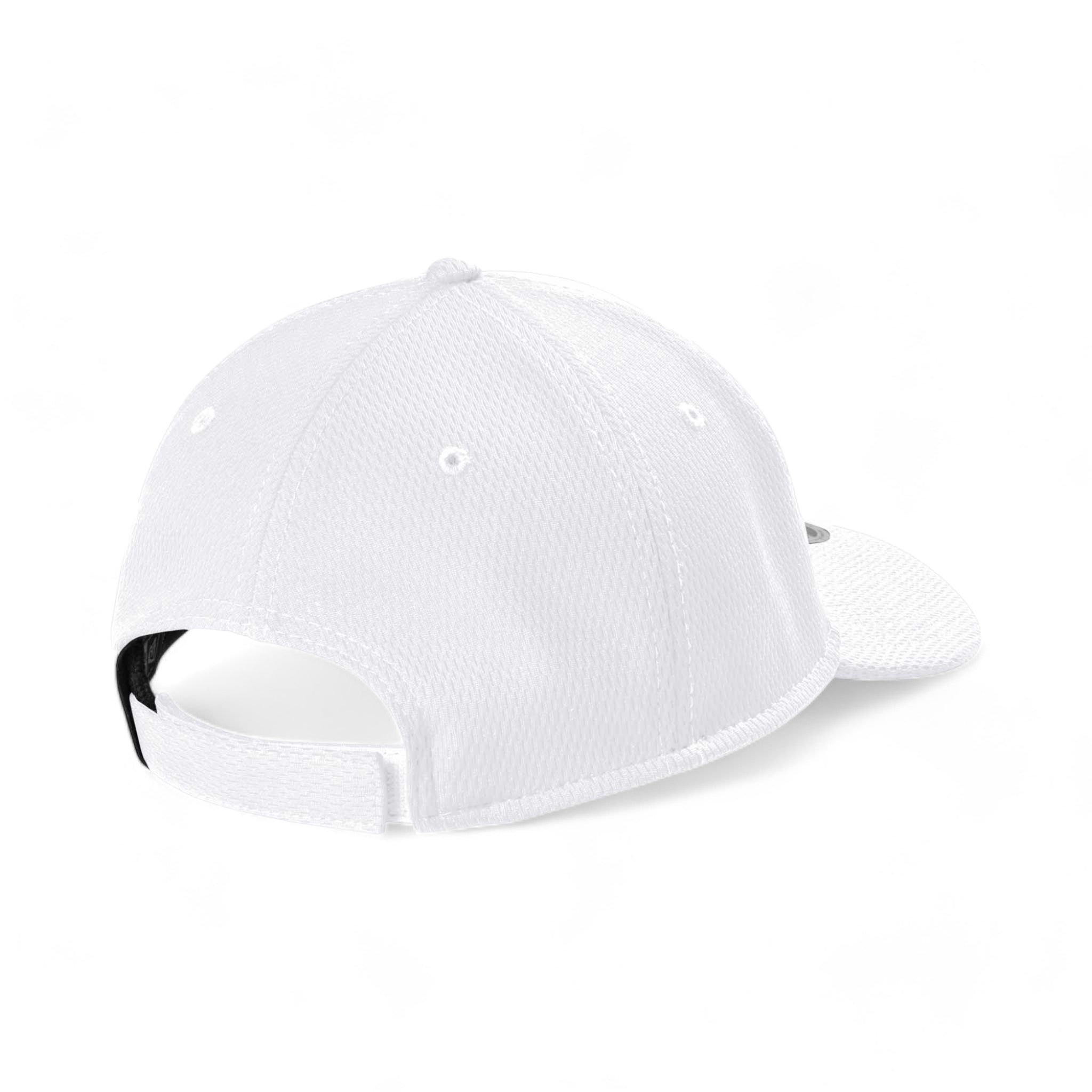Back view of New Era NE209 custom hat in white
