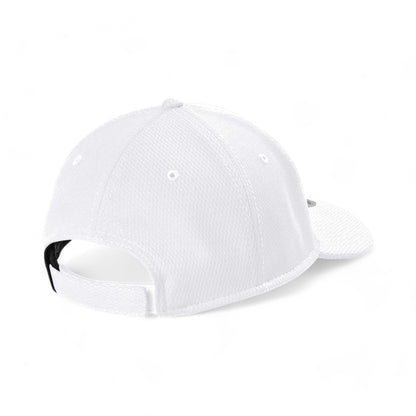 Back view of New Era NE209 custom hat in white