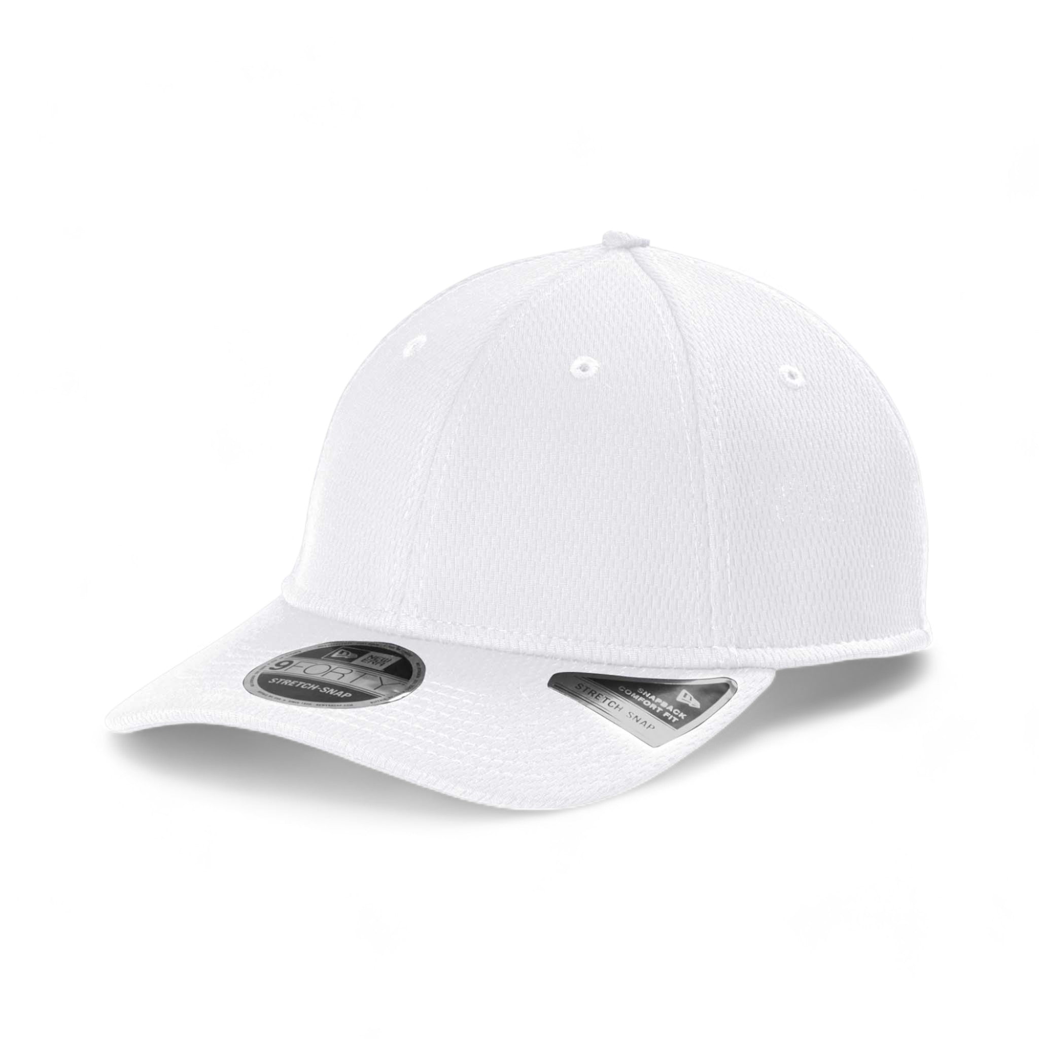 Side view of New Era NE209 custom hat in white