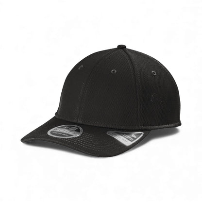 Left side view of New Era NE209 custom hat in black