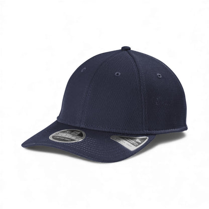 Left side view of New Era NE209 custom hat in deep navy