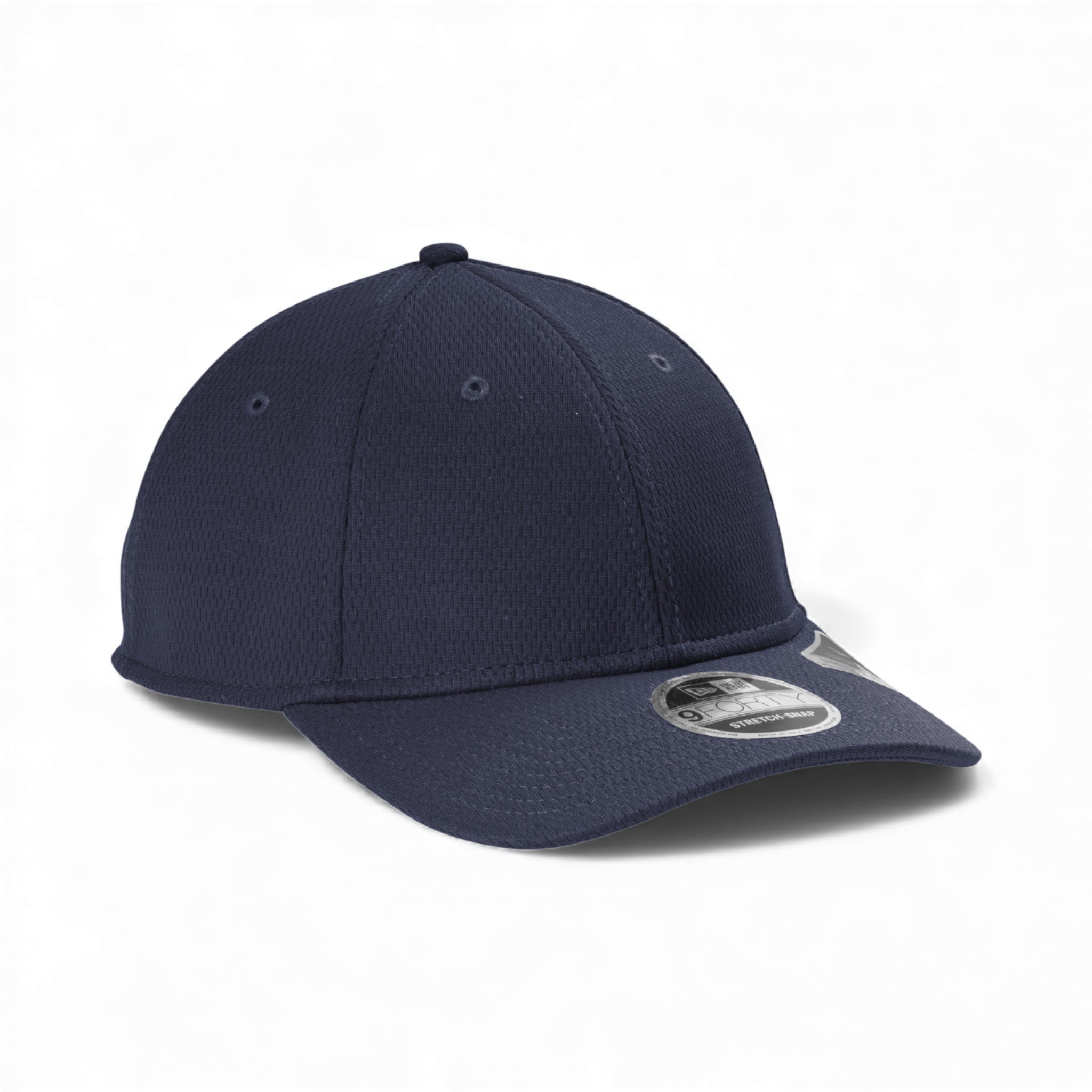 Right side view of New Era NE209 custom hat in deep navy