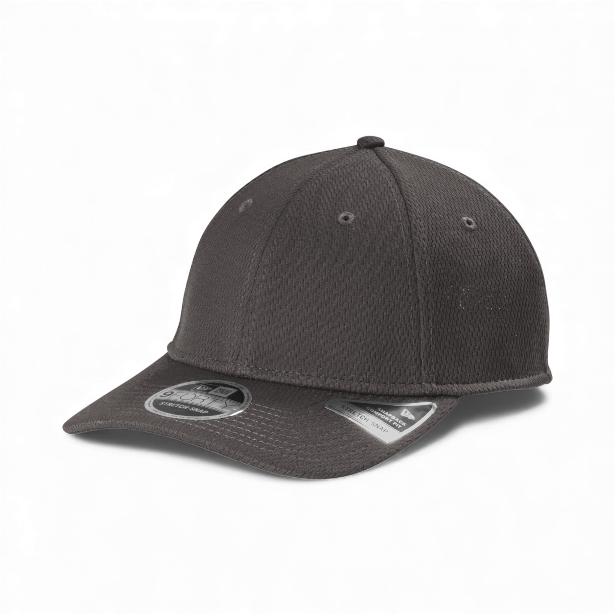 Left side view of New Era NE209 custom hat in graphite
