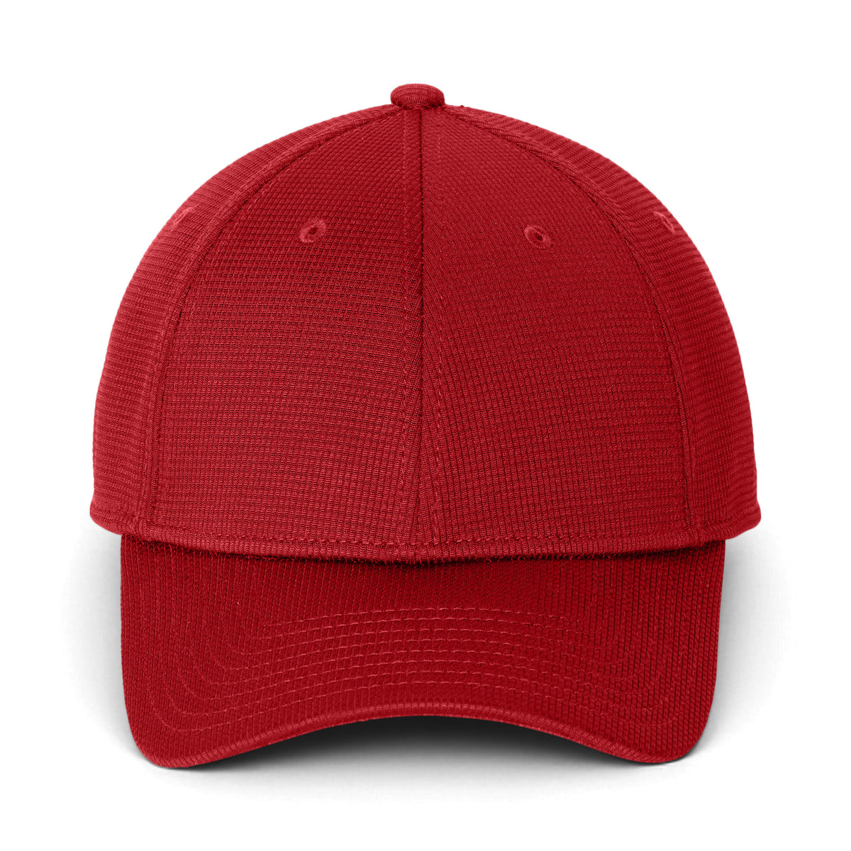 New Era NE214 custom cap in scarlet, front view