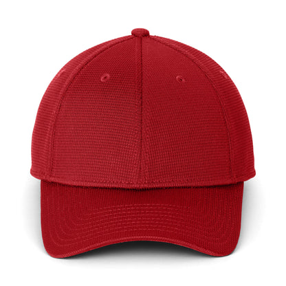 New Era NE214 custom cap in scarlet, front view