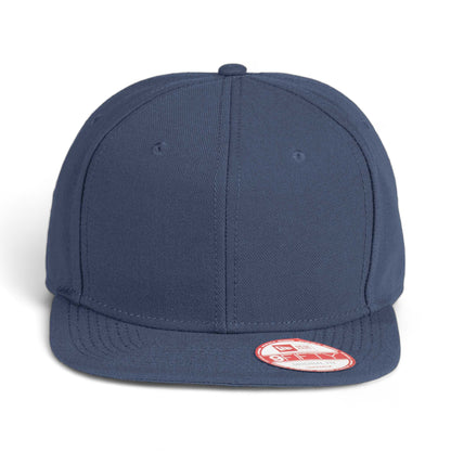 Front view of New Era NE402 custom hat in league navy