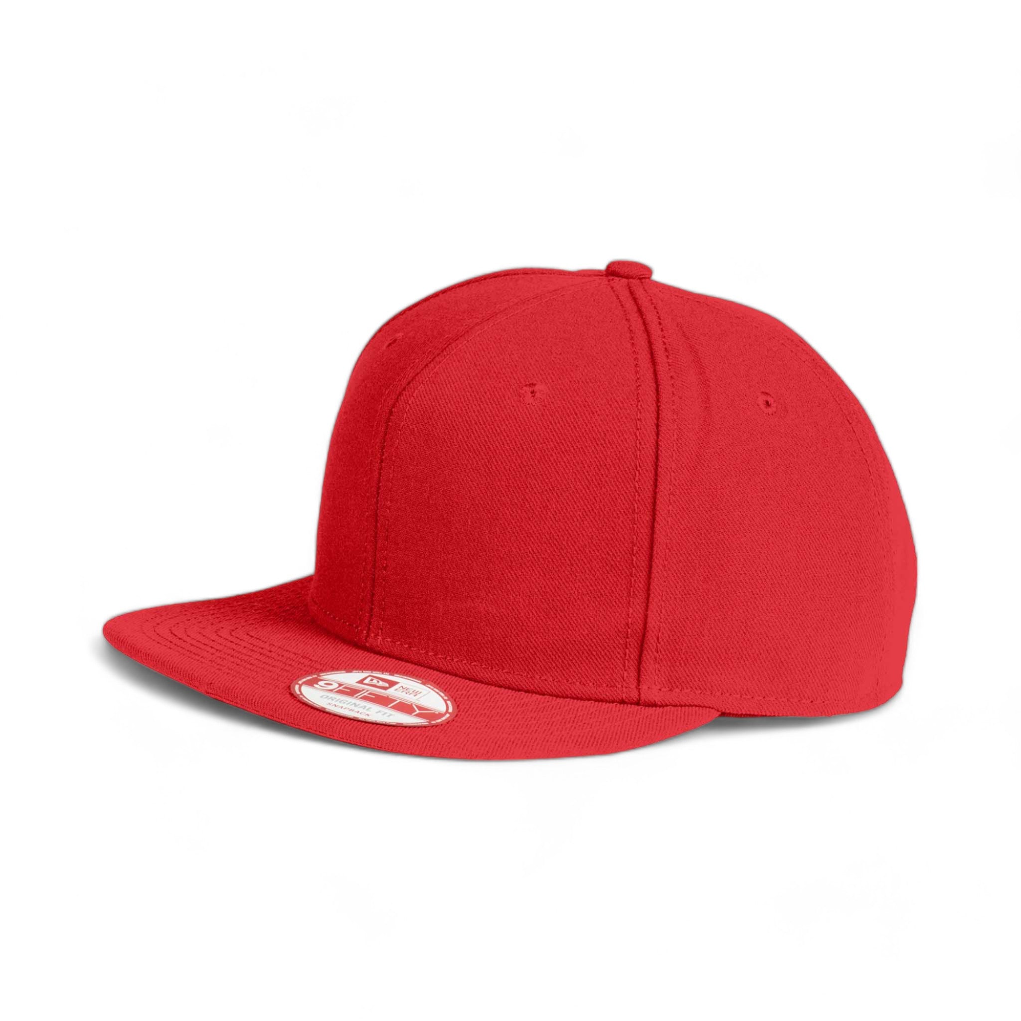 Side view of New Era NE402 custom hat in scarlet