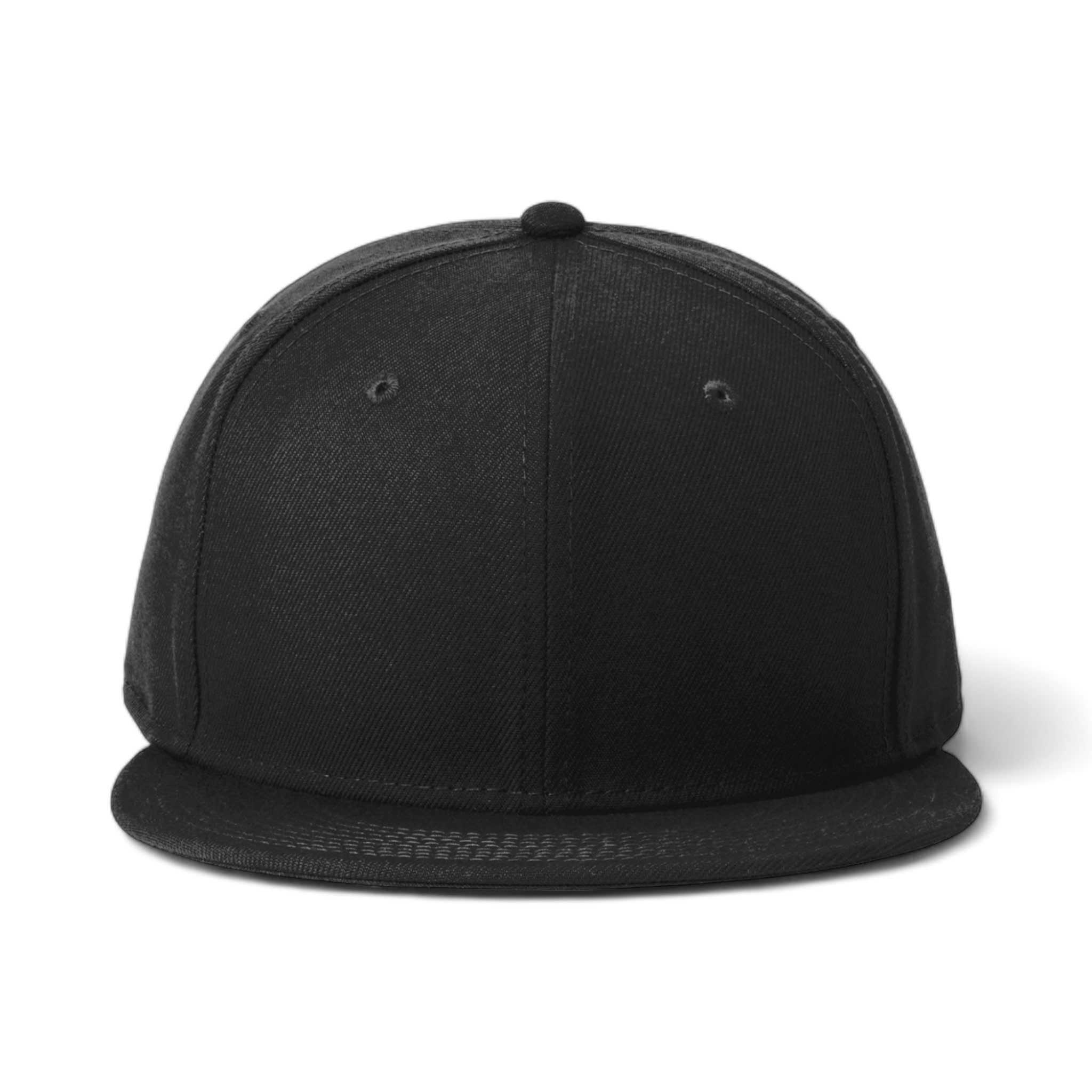 Front view of New Era NE4020 custom hat in black