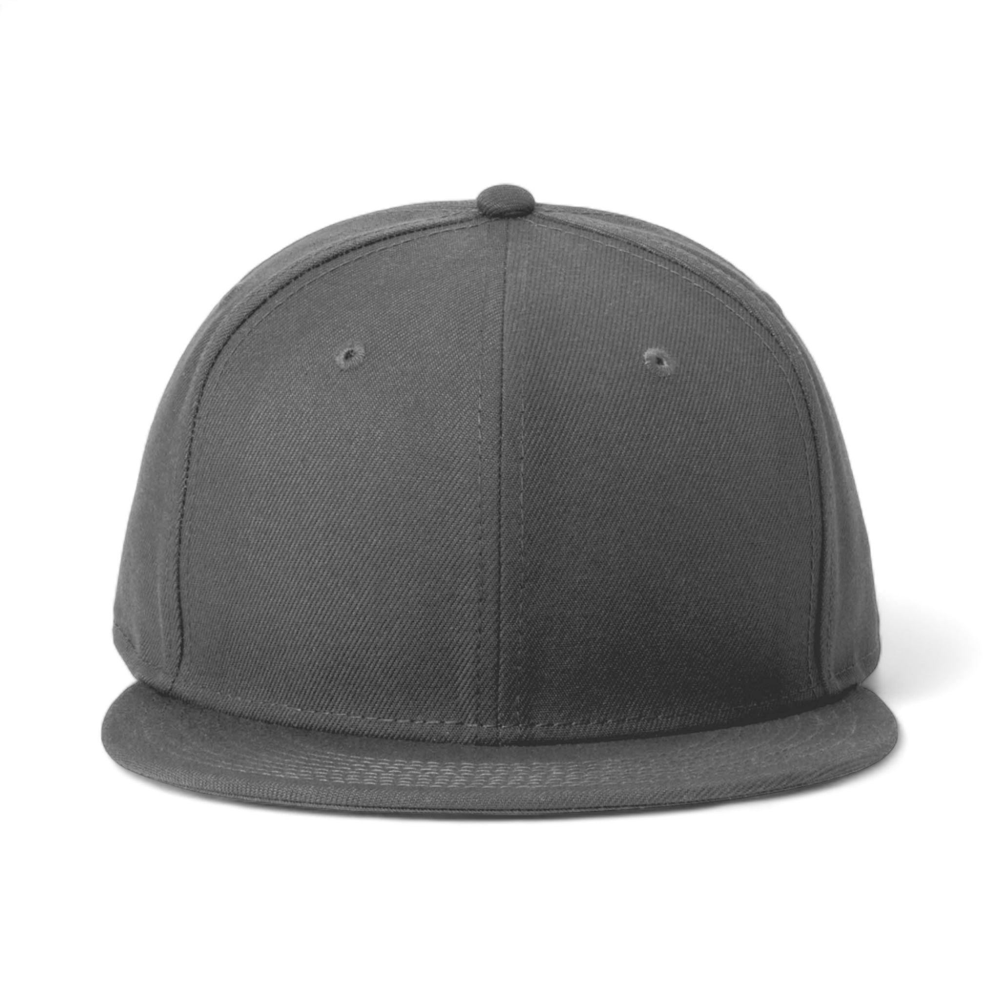 Front view of New Era NE4020 custom hat in graphite