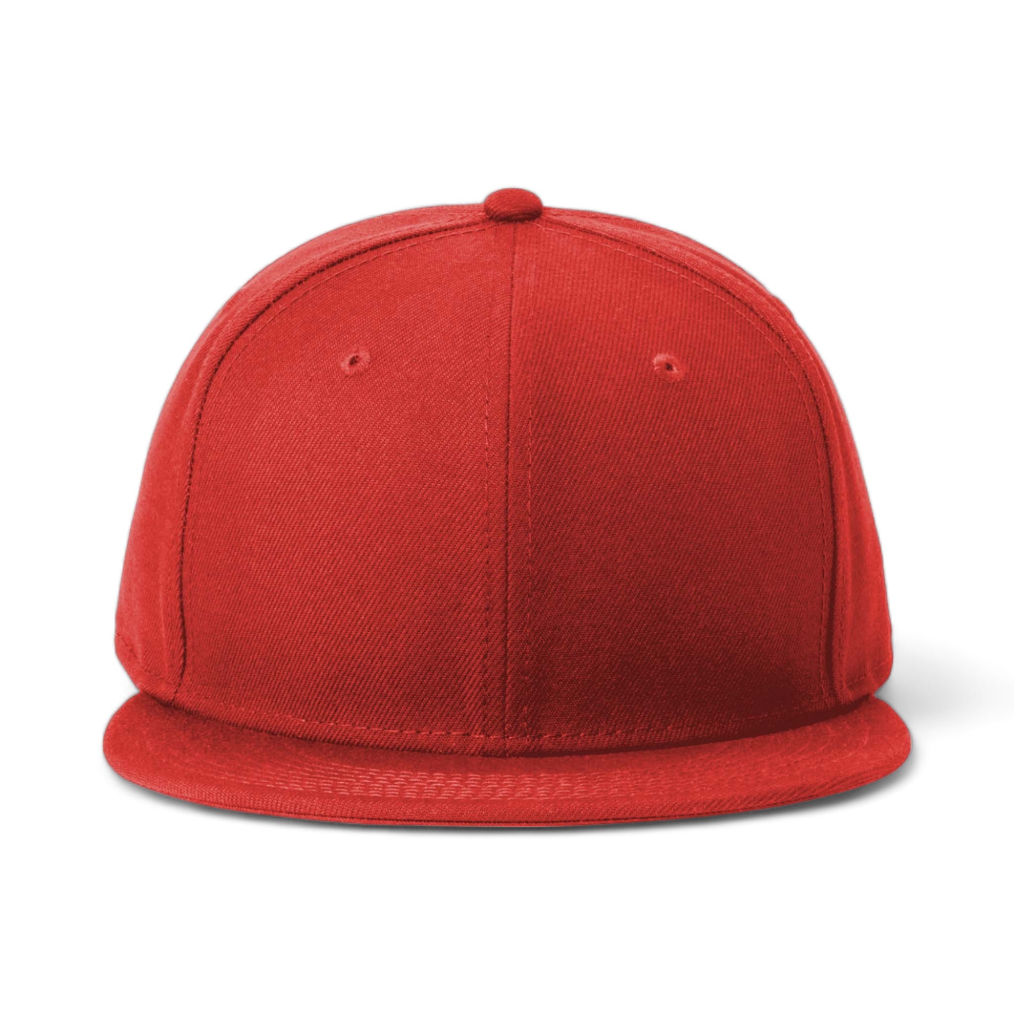 Front view of New Era NE4020 custom hat in scarlet