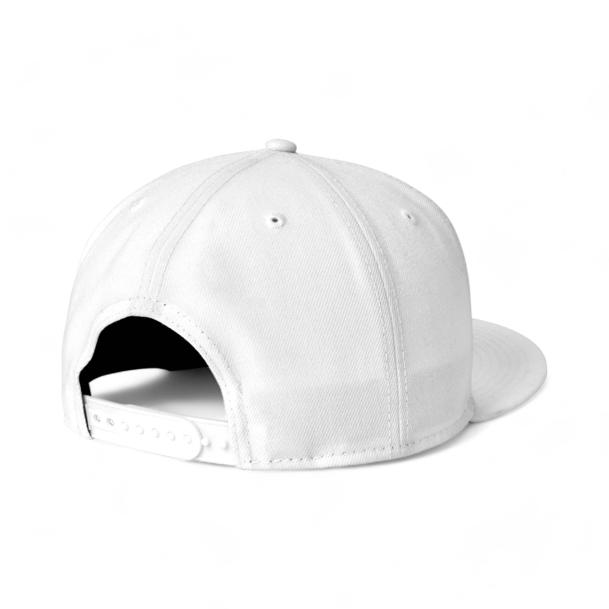 Back view of New Era NE4020 custom hat in white