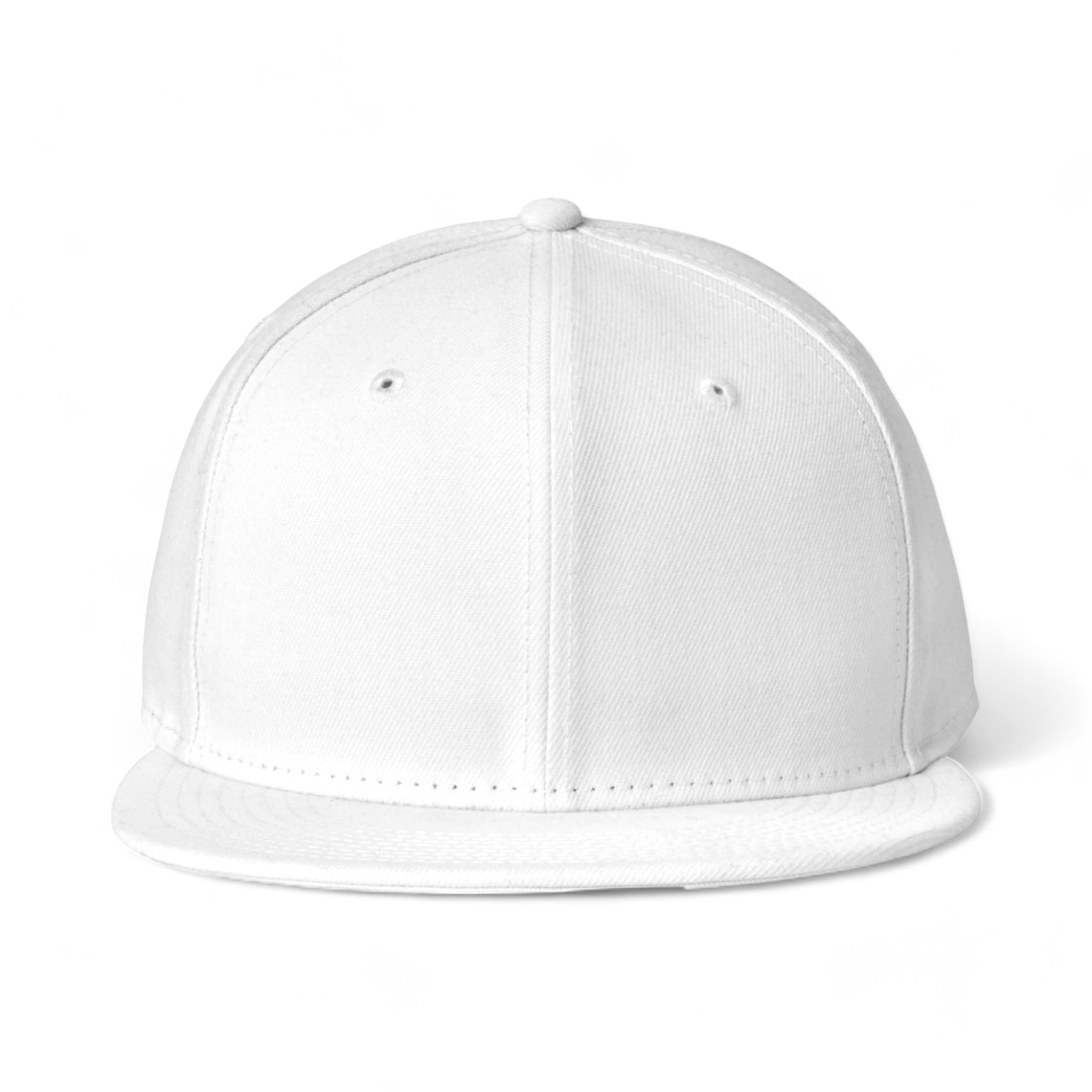 Front view of New Era NE4020 custom hat in white