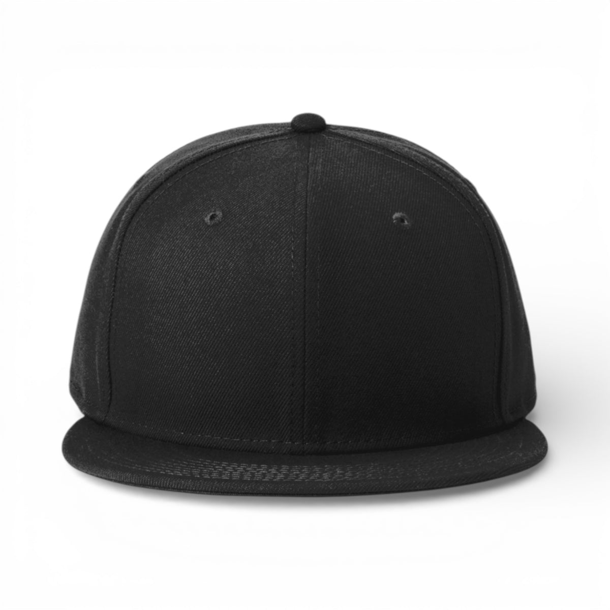 Front view of New Era NE4020 custom hat in black
