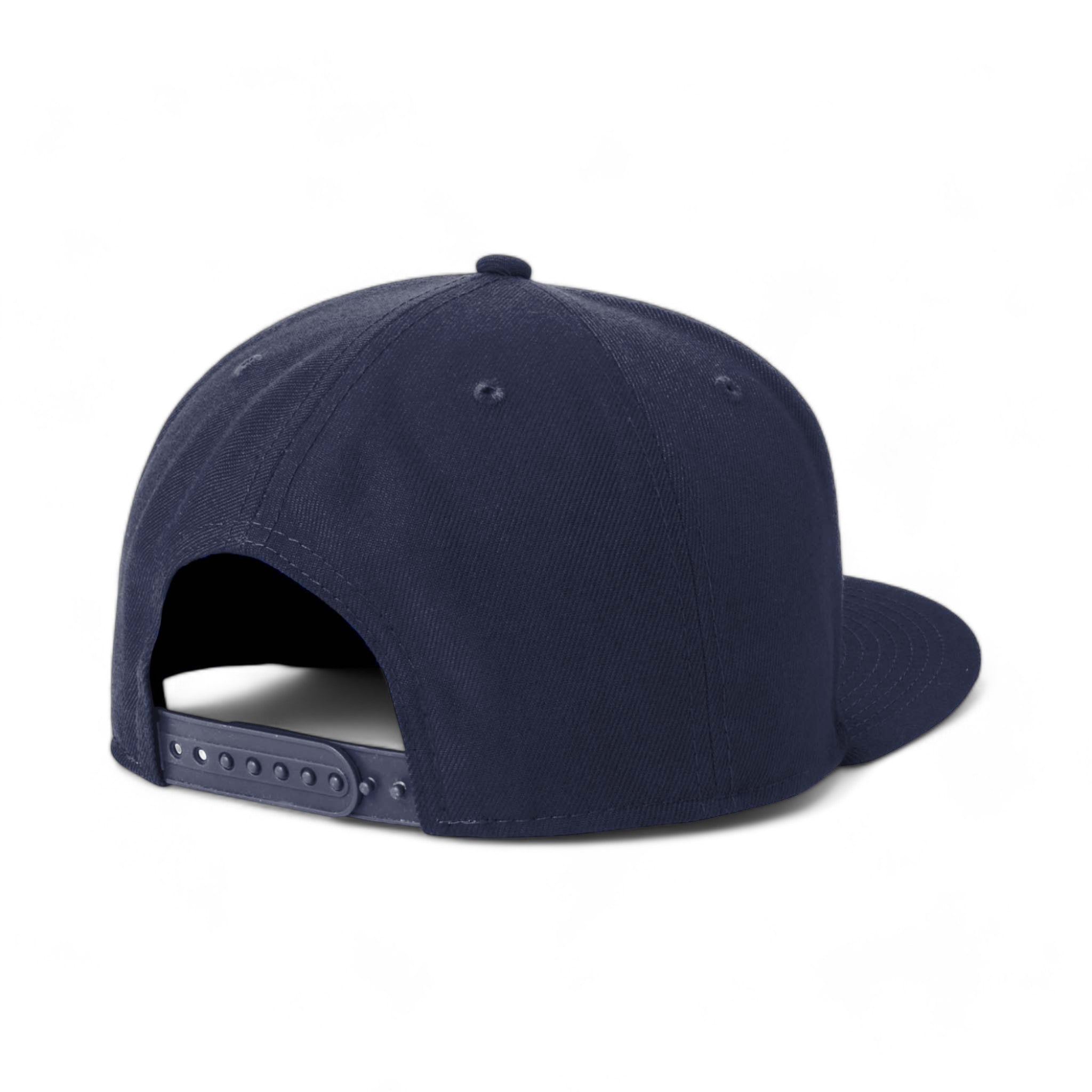 Back view of New Era NE4020 custom hat in deep navy