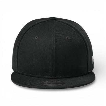Front view of New Era NE4020 custom hat in flag black