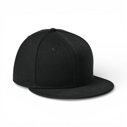 Right side view of New Era NE4020 custom hat in flag black