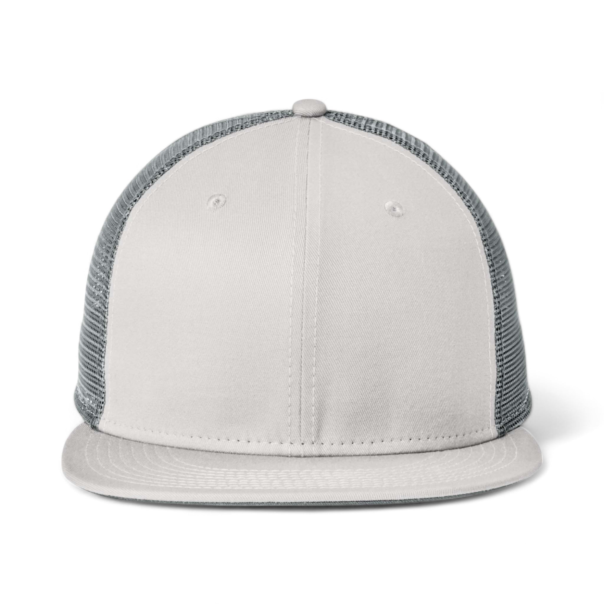 Front view of New Era NE4030 custom hat in grey and graphite