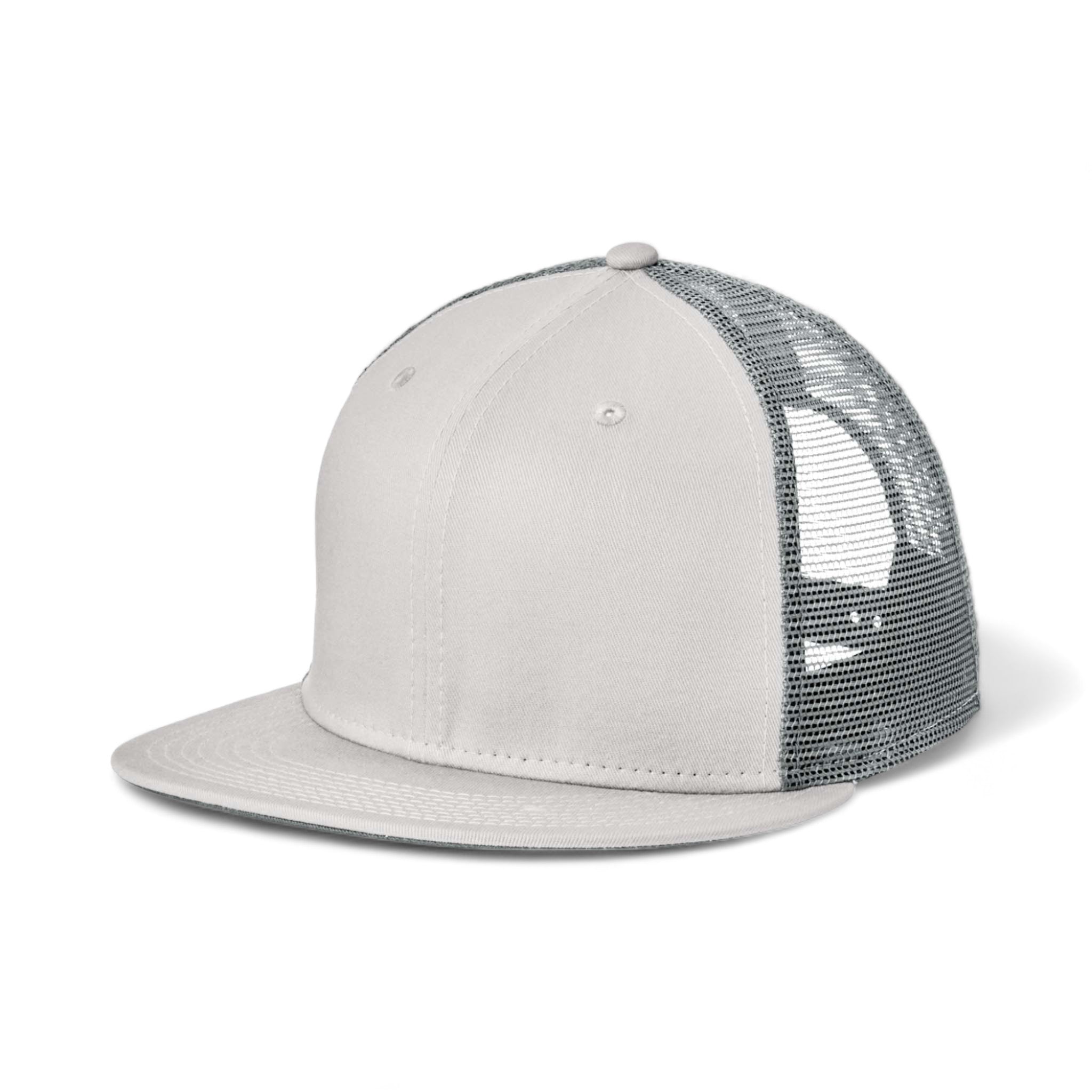 Side view of New Era NE4030 custom hat in grey and graphite