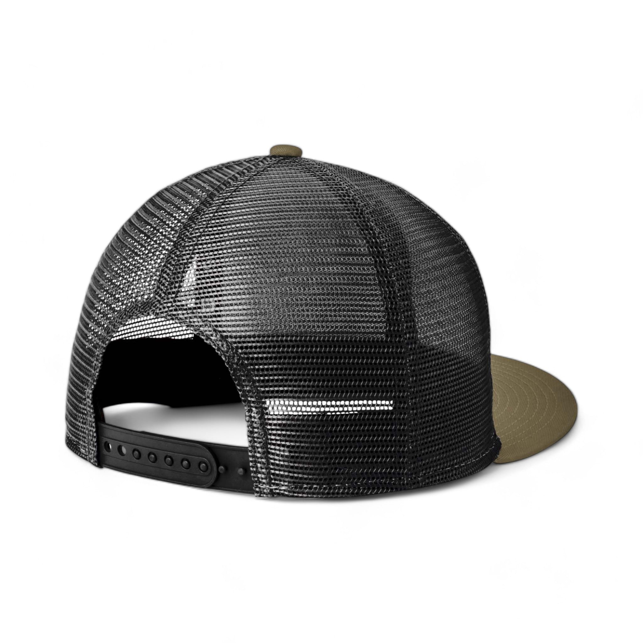 Back view of New Era NE4030 custom hat in olive and black