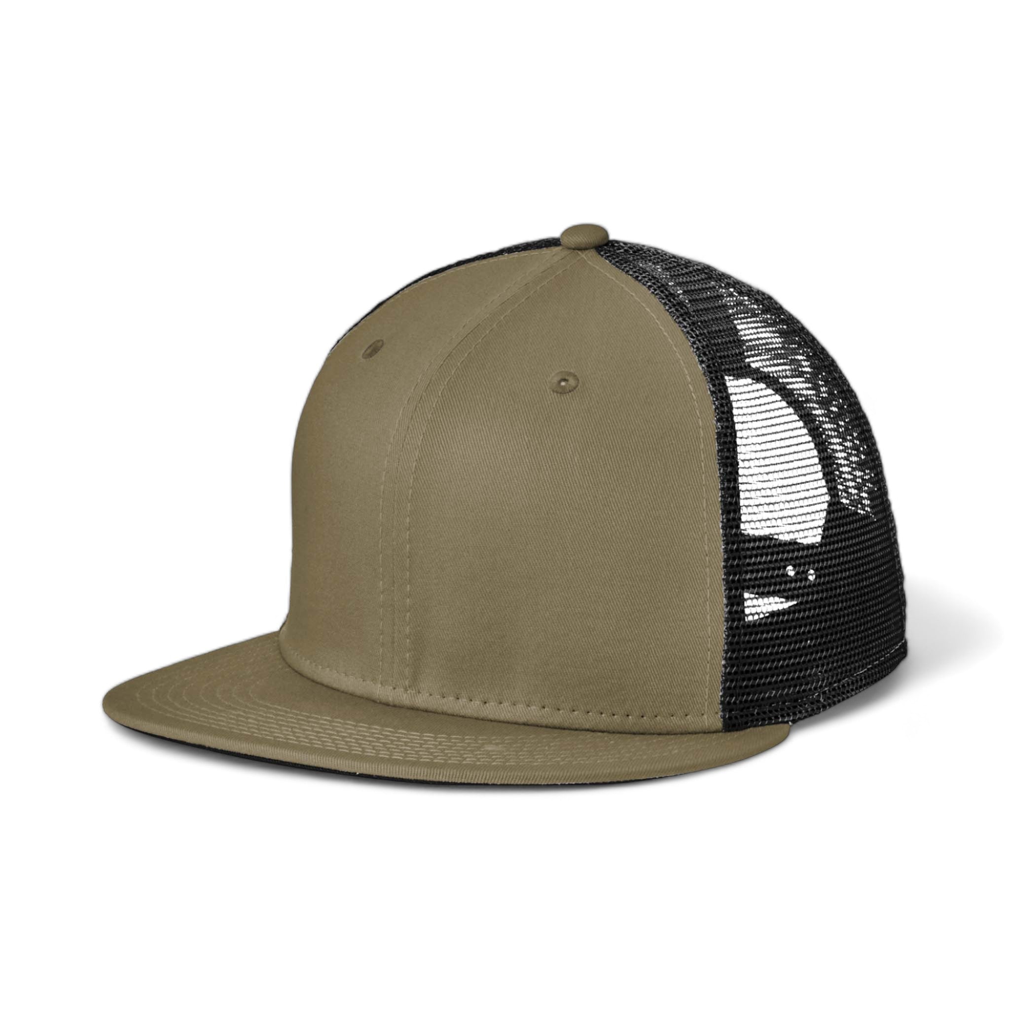 Side view of New Era NE4030 custom hat in olive and black