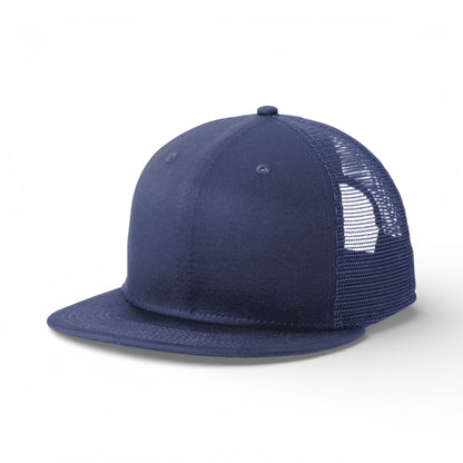 Left side view of New Era NE4030 custom hat in deep navy and deep navy