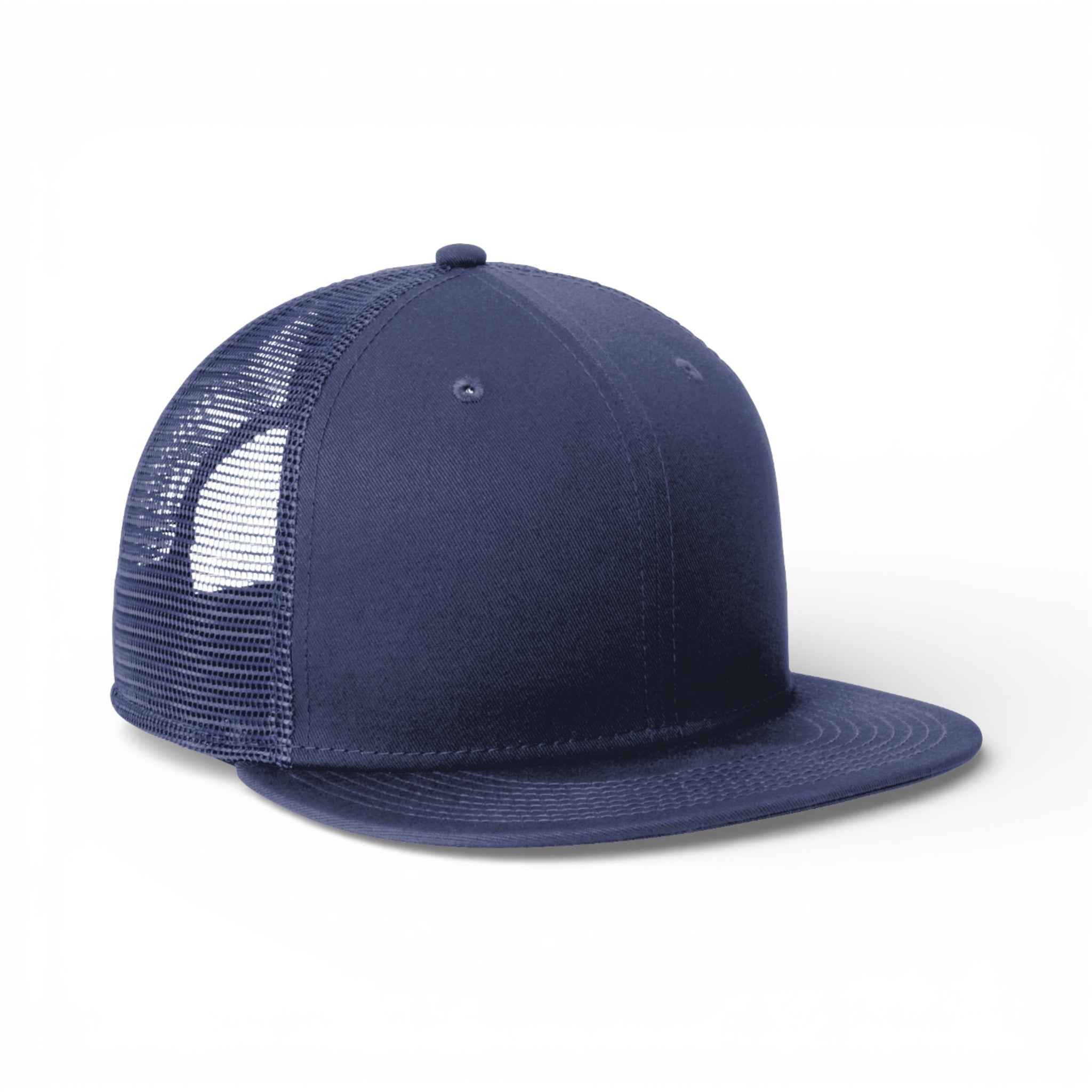 Right side view of New Era NE4030 custom hat in deep navy and deep navy