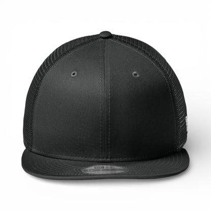 Front view of New Era NE4030 custom hat in flag black and  black