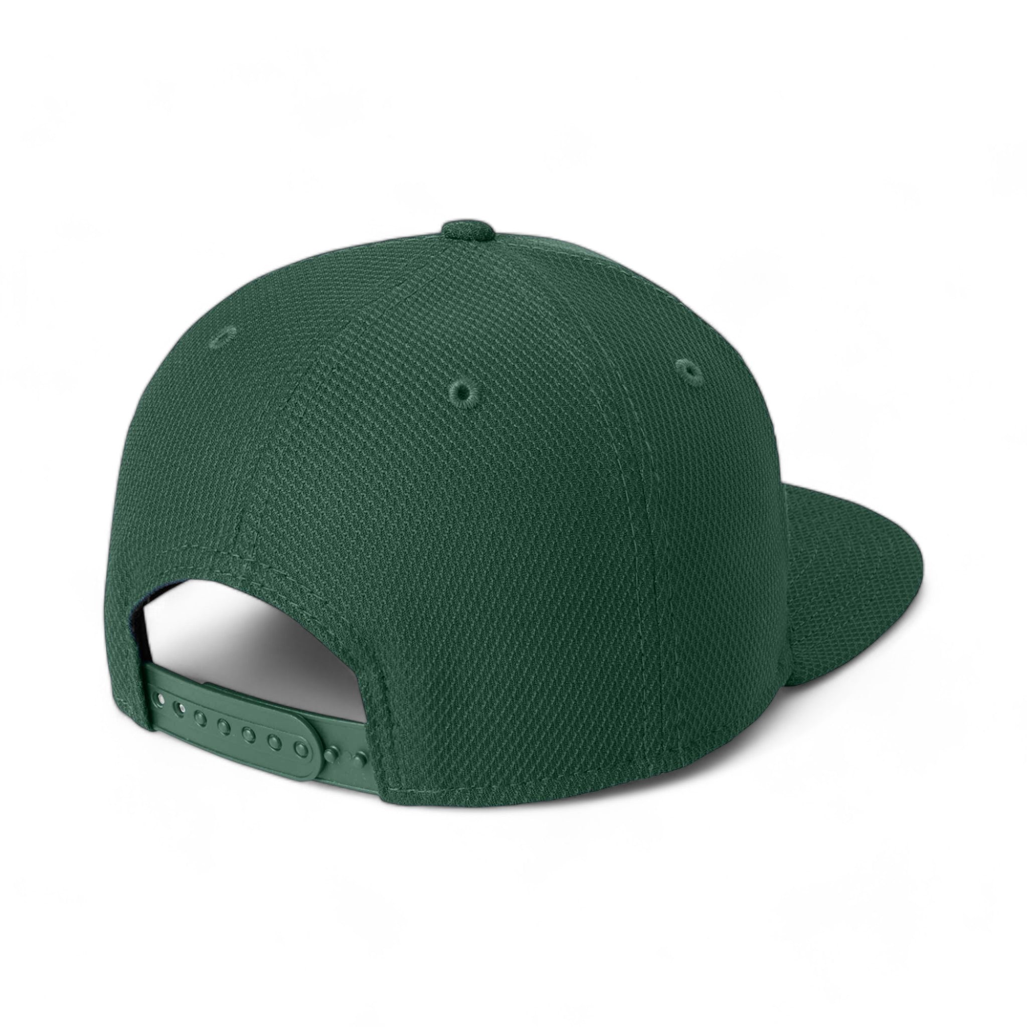 Back view of New Era NE404 custom hat in dark green