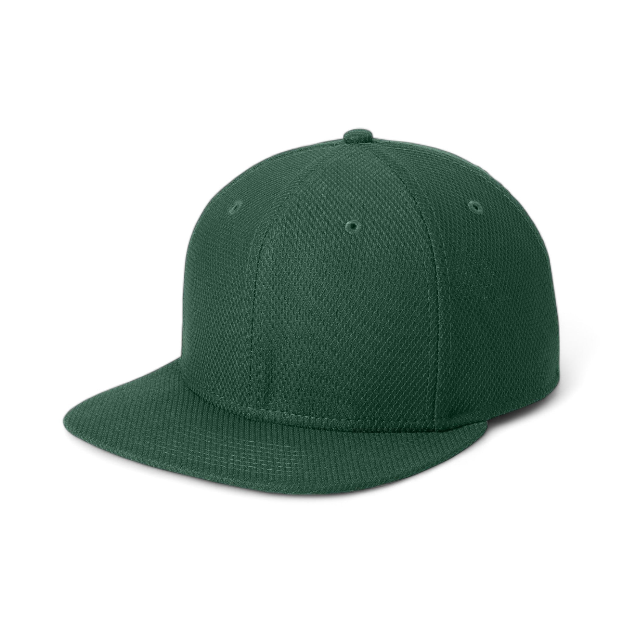 Side view of New Era NE404 custom hat in dark green