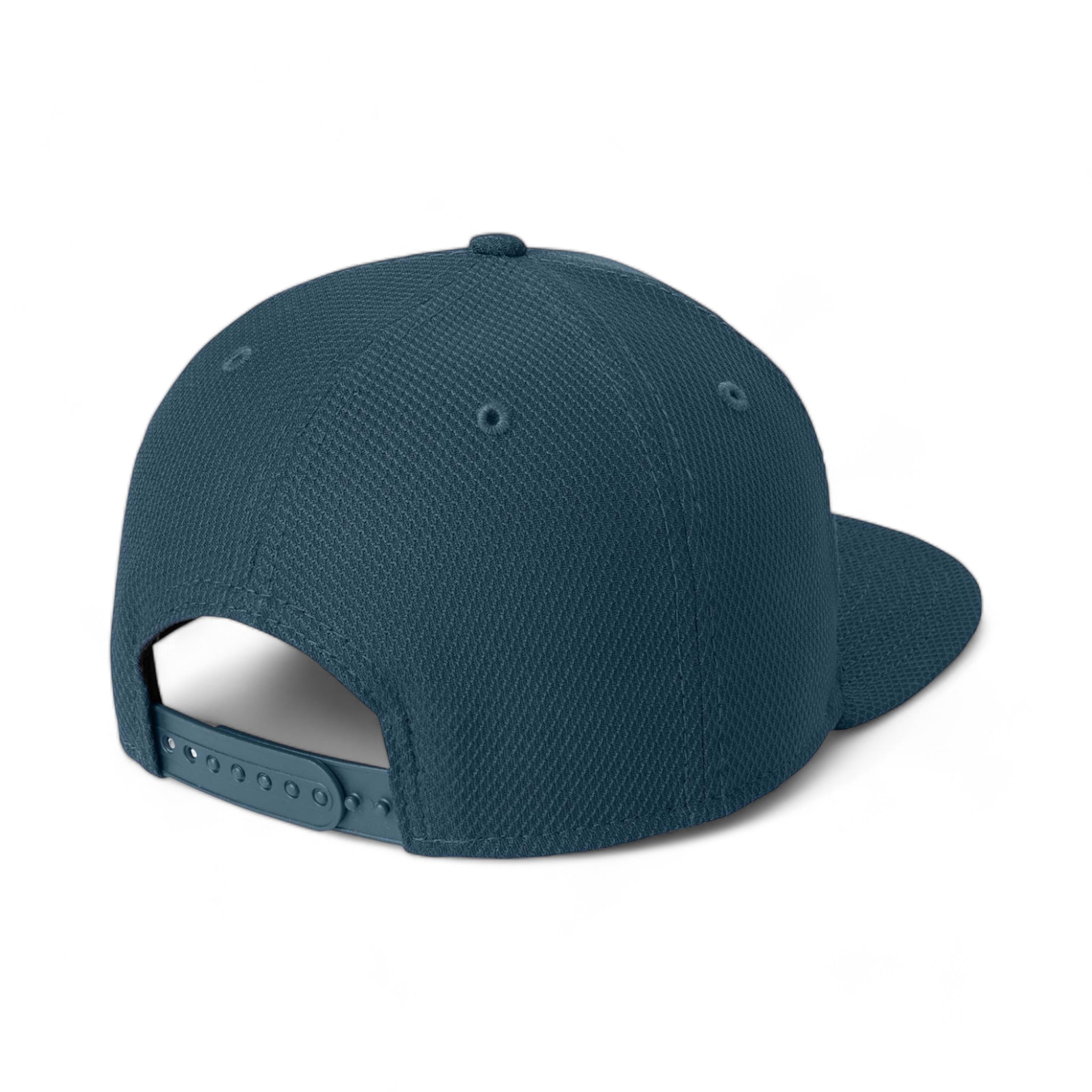 Back view of New Era NE404 custom hat in deep navy