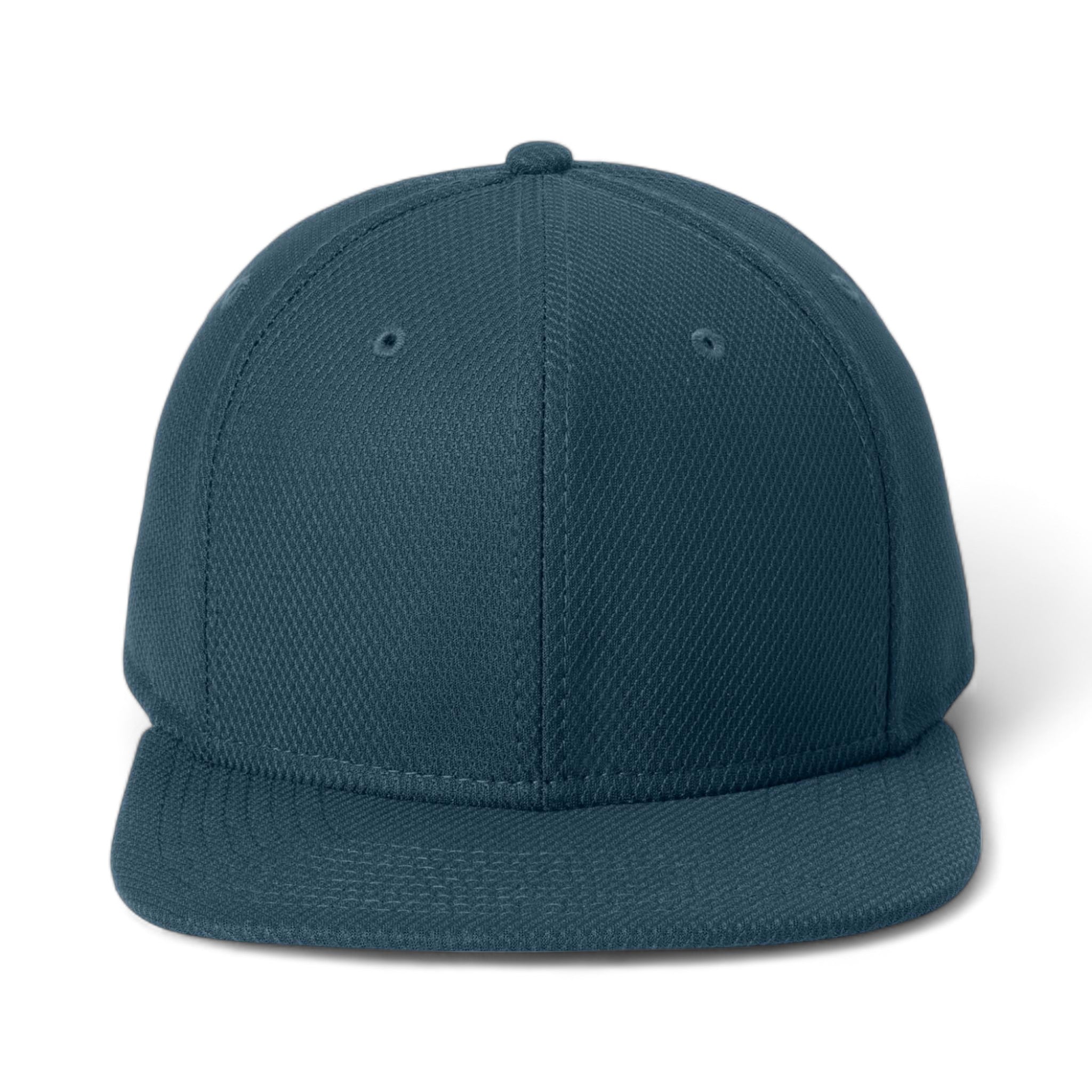 Front view of New Era NE404 custom hat in deep navy