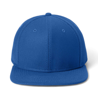 Front view of New Era NE404 custom hat in royal